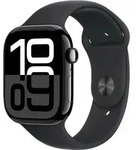 Apple Watch S10 Cell/42mm/Slate Grey/Sport Band/Black/-M/L