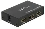 DeLOCK 18682, HDMI, 2x HDMI, 3840 x 2160 Pixel, Schwarz, Metall, 600 MHz - Schwarz