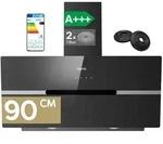 CIARRA Kopffreihaube A+++ 650 m3/h Dunstabzugshaube 90cm Inkl. BOOST WIFI-APP...