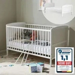 Babybett Kinderbett 70x140 cm Umbaubares Gitterbett h&ouml;henverstellbar &