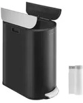 SONGMICS M&uuml;lleimer K&uuml;che, M&uuml;lltrennsystem 2 F&auml;cher, 30 L und 20 L, schmaler
