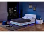 HOME DELUXE - LED Bett ASTEROID - Wei&szlig;, 160 x 200 cm - inkl. Lattenrost I