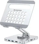 CONCEPTRONIC Tablet Halterung inkl.8-in-1 Docking silber - Silber