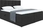 MEBLINI Boxspringbett mit Bettkasten - Gepolstert Doppelbett mit Matratze und...