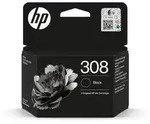 HP 308 Schwarz Original Druckerpatrone, Standardertrag, Schwarz, Tinte auf