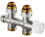 Oventrop Multiblock T Durchgang Ein-/Zweirohr 1/2" IG x 3/4" AG