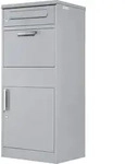 Zelsius Paketbriefkasten RAL9007 Grau, Stahl Briefkasten mit Diebstahlsperre und 2