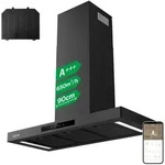 CIARRA A+++ 650 m3/h Dunstabzugshaube 90cm Wandhaube WIFI +APP & Touch Control Boost