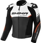 SHIMA Bandit 2.0 perforierte Motorrad Lederjacke, wei&szlig;/schwarz/rot, 48 -