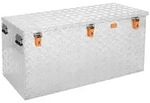 Alubox Pritschenbox Riffelblech silber - 410 Liter - Aufbau Werkzeugkiste -...