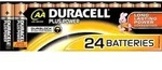 Duracell Plus AA Alkaline 1,5V LR6 Mignon 24er Pack Batterien - Schwarz/Kupfer