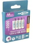 Ansmann Mignon AA 1,5V Lithium-Ionen Akkus, min. 1800mAh typ. 2000mAh, inkl. 4in1