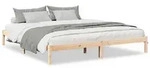 vidaXL Extra langes Massivholzbett ohne Matratze 200x220 Kiefernholz - Braun