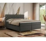 MKS MEBLE Boxspringbett 160x200, Bett 160x200 mit Matratze H3, Boxspringbett 160x200