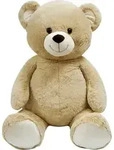 Am Pl&uuml;sch-Teddy Sitzend, Ca. 135Cm - Silber