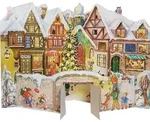Adventskalender zum Aufstellen "An der Mauer" - Schwarz