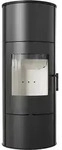 Kaminofen aus Stahl KRATKI ROLLO Hoch &Oslash; 150 7 kW - Schwarz