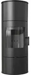 Kaminofen aus stahl KRATKI ROLLO Hoch &Oslash; 150 7 kW schwarz Verkleidung - Schwarz