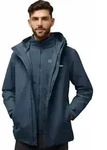 Jack Wolfskin ALTENBERG 3in1 - Outdoor-Regenjacke f&uuml;r Herren - Blau - S