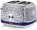 4-Schlitz-Toaster Capri (wei&szlig;/mehrfarbig, 1.630 Watt, f&uuml;r 4 Scheiben Toast) -