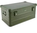 ALUBOX 92 L oliv gruen - Deckel mit Druckgussecken - Alu Staerke 1mm - Survival Box -
