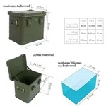 Alubox Premium 31 L - olivgr&uuml;n - 42 x 31,5 x 35cm - Alukiste komplett Tarnbfarbe -