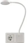 EINLICHT Halo LED-Steckdosenleuchte, Schwanenhals, 3-stufig dimmbar, 3,3W,...