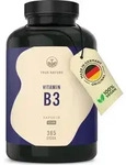 Vitamin B3 - 365 Kapseln - Hochdosiertes Nicotinamid - Vegan - (365 Tage...