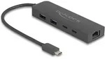 Delock 10 Gbps USB Hub mit 2,5 Gigabit LAN Port und PD 85 W - Schwarz