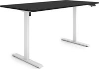 ESMART Germany ETX-121WB 160 x 80 cm Schwarz Ergonomischer Steh-Sitz-Schreibtisch