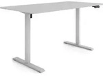 ESMART Germany ETX-121GG 160 x 80 cm Hellgrau Ergonomischer Steh-Sitz-Schreibtisch