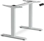 ESMART Germany ETX-121G Grau - Ergonomisches Steh-Sitz-Schreibtisch-Gestell...
