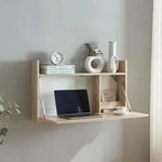 Klappschreibtisch &lsquo;Rautalampi&rsquo; mit Ablage und 2 F&auml;chern 83 x 48 x 15 cm Wei&szlig; /