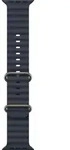 49mm Navy Ocean Band - Natural Titanium Finish - Navy
