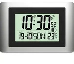 Technoline WS 8028, Wand/Tisch, Funkgesteuerte Uhr, Rechteck, Silber, LCD, Akku...