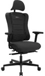 Gaming-Stuhl - Schwarz - Kunstleder - Stoff - mit Multifunktionsarmlehnen - Schwarz