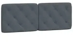vidaXL Kopfteil-Kissen Dunkelgrau 140 cm Samt - Grau