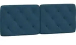 vidaXL Kopfteil-Kissen Blau 140 cm Samt - Blau