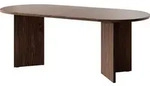 Selsey Esstisch Ovo - Tisch oval, Holzoptik Nussbaum Wisconsin, 204 x 90 cm - Braun