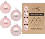 Weihnachtskugeln Glas 8cm 12 St&uuml;ck - Lovely Magnolia - Rosa