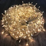 400'er LED Lichterkette Innen und Au&szlig;en warmwei&szlig; - Transparent