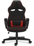 SENSE7 Knight Gaming Stuhl aus Stoff Schwarz-Rot - Ergonomischer B&uuml;rostuhl