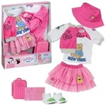 BABY born Deluxe Reiseoutfit mit Kleid, Schuhen und Accessoires f&uuml;r 43cm Puppen