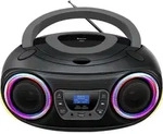 Denver TDB-212BT Boombox mit CD, Bluetooth, USB, AUX, DAB+/FM-Radio & LED-Licht -