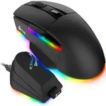 KLIM Blaze X kabellose Gaming-Maus mit Ladestation und RGB + Langlebiger Akku + Bis