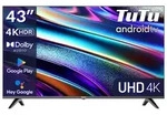 TuTu Android Smart TV - LED 4K UHD - 43 Zoll/110 cm - Randlos Design - Tripple Tuner