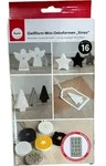 Rayher Silikon Gie&szlig;form Mini-Dekoformen Xmas, 14,5x26x1cm, 16 Formen