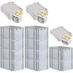 SuperSparSet 10x Eurobox NextGen Grip mit Scharnierdeckel und gelben