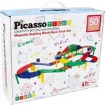 PicassoTiles 50pc Magnetic Race Track Building Blocks, Bausatz, 3 Jahr(e),