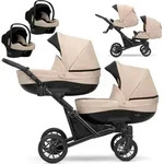 Kinderwagen BOOSTER 3 in 1 Komplettset Zwillingskinderwagen Geschwisterwagen